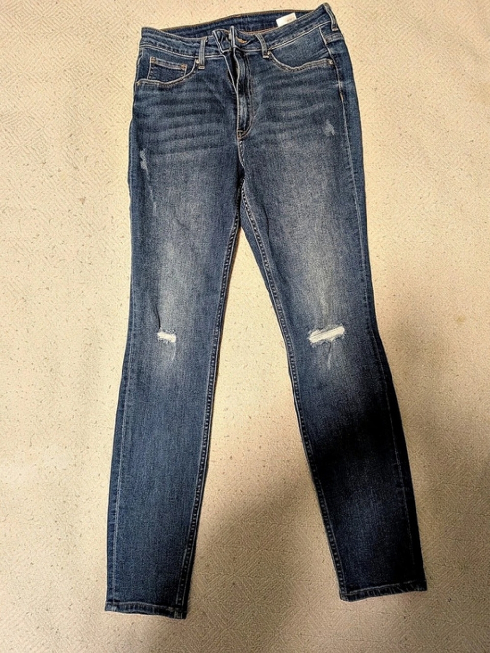 New H&M Denim Blue Curvy Jeggings Jeans US 8